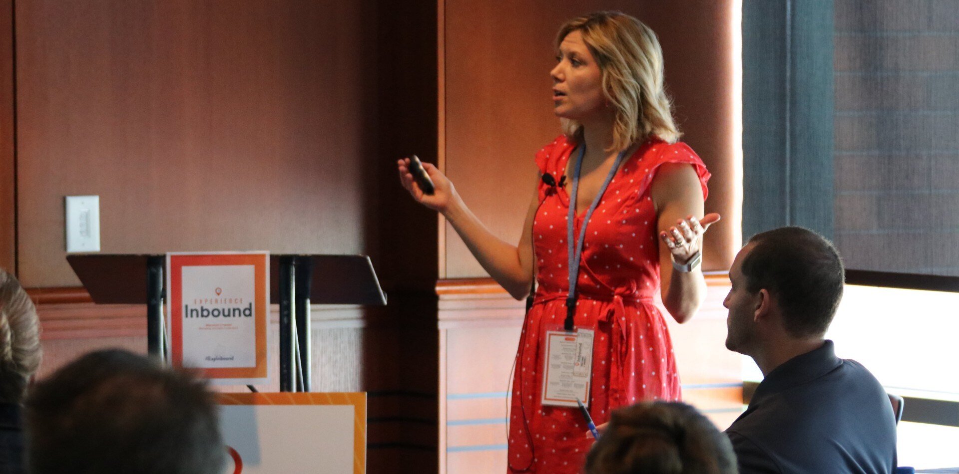 Nicole Mertes presenting
