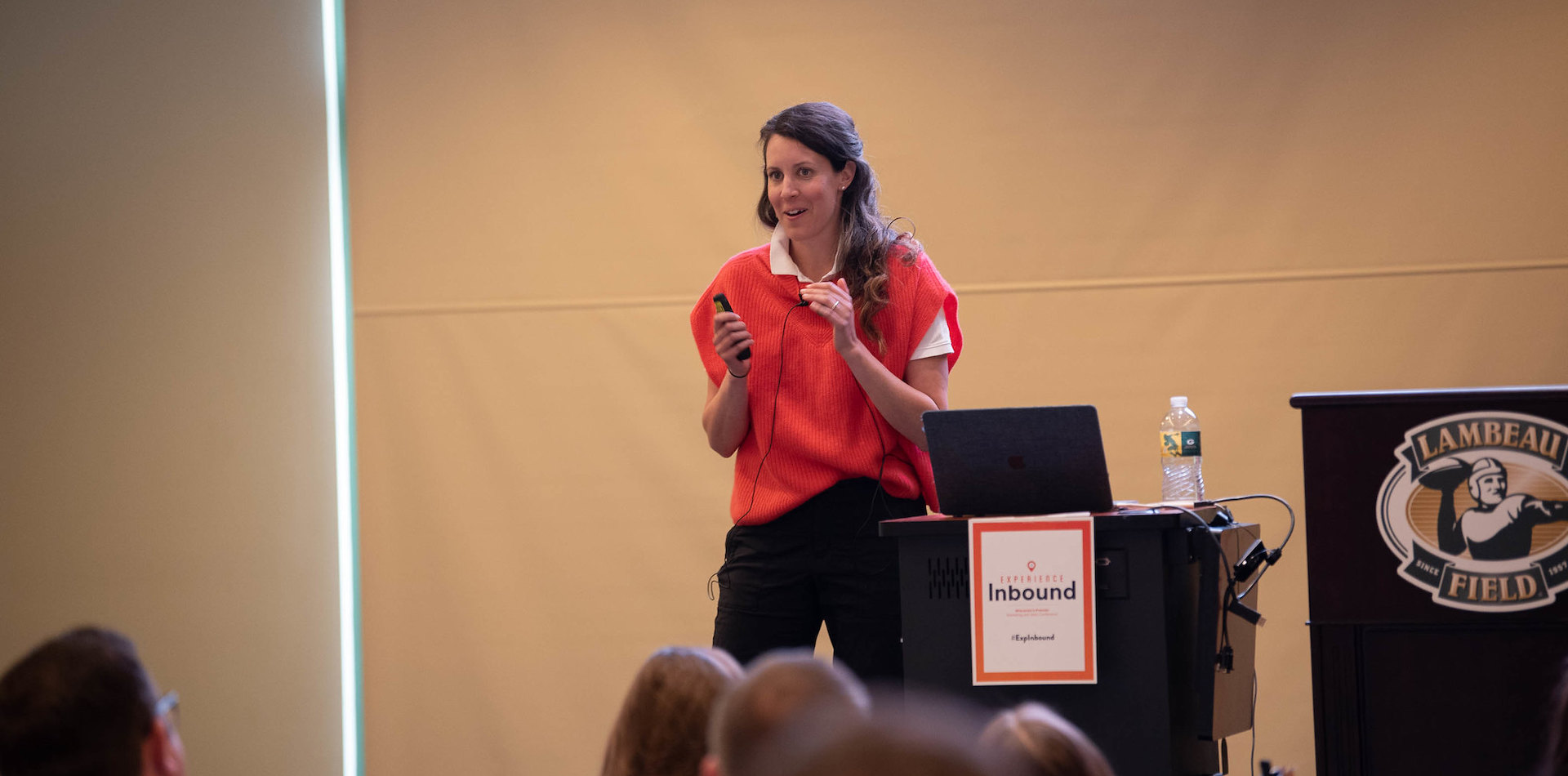 janice dombrowski speaking at experience inbound
